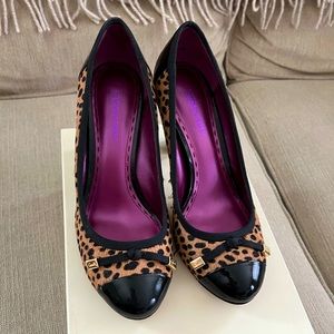 *leaving 9/10* Coach Valencia Calf Hair Leopard Print Heels Size 7.5